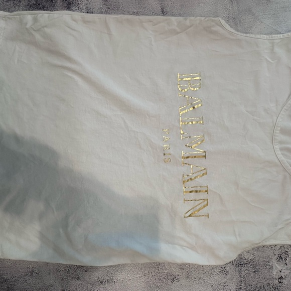 Balmain Paris White with Gold Sleeveless Tee Size 34 - Picture 1 of 5